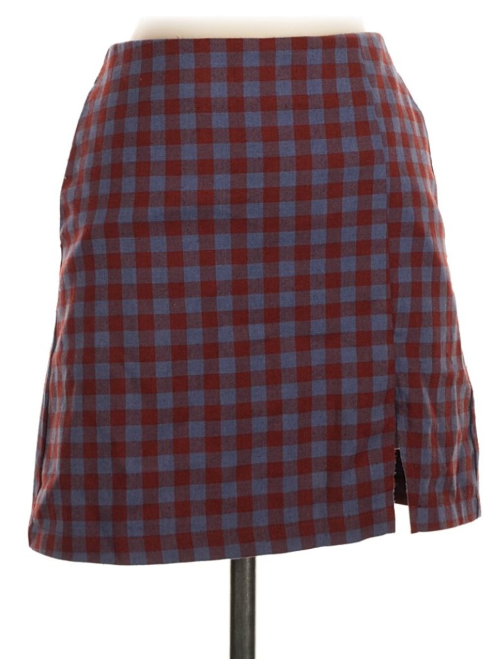 Urban Outfitters Blue & Burgundy Red Gingham Mini Skirt Size M